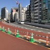 KK線・西銀座入口（GINZA SKY WALK 2024。写真中央の車は通常とは逆向きに駐車）