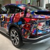 蜷川実花とのコラボデザイン、Q4 e-tronのラッピングカー