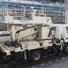 東村山駅付近連続立体交差事業施設見学会に展示された軌陸車（6月1日）