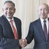 バルドマン・スペシャル・スチールのSachit Jain社長と愛知製鋼の後藤尚英社長
