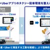 「電脳コネクト」でUberアプリに接続することにより車載タブレット1台・同一画面で一元的に管理