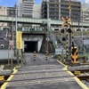 制限1.5m、亀戸駅東側。駅は右手