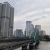 旧晴海鉄道橋（豊洲側から晴海側を望む）。右が春海橋