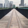旧晴海鉄道橋（豊洲側から晴海側を望む）