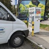 アウトバーンパーキングエリアの古い急速充電器（2023年9月撮影）