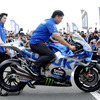 「最後の咆哮」を轟かせたMotoGPマシンの「GSX-RR」。ハンドルを握るのは津田拓也選手だ。
