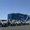 愛知県三河港にキアのEVバンPV5が到着
