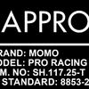 MOMO PRO RACING 6PはFIA8853-2016公認規格を取得