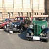 トヨタだけではなく日産車も参加。右から1938年ダットサン・フェートン、1954年オースチンA40サマーセット（日産製）、1971年日産ブルーバード