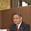 要望に同席する前田雄吉候補者（民主党・全国比例）　撮影＝中島みなみ