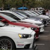 ずらりと並んだランエボ。米国でも人気のモデルだ