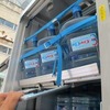 ボトルウォーター配達専用車。最上段にスライド棚を適用（特許出願中）