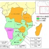 MOU：覚書締結国（すべてSADC）、SADC：南部アフリカ開発共同体