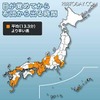 寒い冬の朝、布団を出るまでどれだけ時間かかる？ 最下位は意外なあの県 目覚めてから布団から出る時間で、オレンジ色は全国平均より「早い」都道府県。比較的暖かい地域が早くなっている