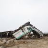 【東日本大震災】最新の電車がまるで紙くずのようになった 画像