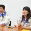市光工業 人事総務部 PDP課 金澤均氏（左）と伊藤恭子氏