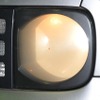 国交省の実験。HIDヘッドランプを不適切に取り付けたことにより火災発生、発煙によりレンズが曇っている状態