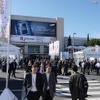 サムスンのブースがあるHall 8の入り口には、GALAXY S IIの広告が設置