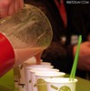 来場者へ振る舞われたAndroidスムージー。味はGingerbread、Donut、Cupcake、Honeycombの4種類
