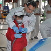 ホンダボディサービス栃木での塗装体験・工場見学のようす
