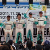 柳田真孝（右から3人目）と谷口信輝（右端）にとって、2011年は最高のシーズンとなった。