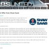 米国マサチューセッツ州のサーブディーラーによるサーブ車の半額セールを伝える『SAABS UNITED』