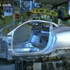 フェラーリ599後継車の骨格（動画キャプチャー）