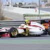 HRT F112（ドライバーはカーティケヤン。バルセロナテスト）