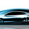インフィニティが2014年に発売する新型EVセダンのイメージスケッチ