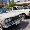 東京・品川に集結したダットサンなどの旧車45台。午後には街をパレード走行した。