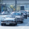 東京・品川に集結したダットサンなどの旧車45台。午後には街をパレード走行した。