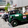 東京・品川に集結したダットサンなどの旧車45台。午後には街をパレード走行した。