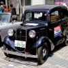 東京・品川に集結したダットサンなどの旧車45台。午後には街をパレード走行した。