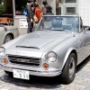 東京・品川に集結したダットサンなどの旧車45台。午後には街をパレード走行した。