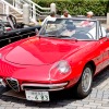 東京・品川に集結したダットサンなどの旧車45台。午後には街をパレード走行した。