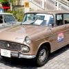 東京・品川に集結したダットサンなどの旧車45台。午後には街をパレード走行した。