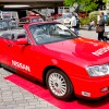 東京・品川に集結したダットサンなどの旧車45台。午後には街をパレード走行した。