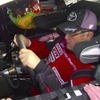 トヨタの2013年型NASCARマシン、カムリをテストするトヨタ自動車の豊田章男社長