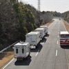 NEDOが公開した大型トラックの隊列自動走行実験