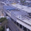 伊勢崎線伊勢崎駅付近の高架化工事。高架線への切替は2013年秋の予定。