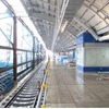 ほぼ完成に近い京成曳舟駅の上り線高架ホーム。2013年度から使用を開始する予定。