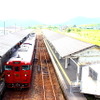 肥薩線人吉～吉松間の観光列車「いさぶろう」「しんぺい」で運用されているキハ140形。