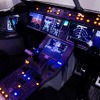 記念撮影コーナーの操縦席はボーイング787を模している。