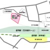 盛岡駅構内西口に建設される「SL車両基地」の位置。在来線ホーム仙台方の南西側に設置される。