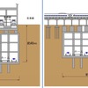 品川駅の地下に建設される東京都ターミナル駅（左）と名古屋駅の地下に設けられる名古屋市ターミナル駅（右）の断面図。名古屋市ターミナル駅は東海道新幹線の線路と交差する形となる。