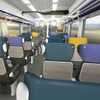 フランス国鉄の都市間列車用としてアルストムが製造する「Coradia Liner」の車内イメージ