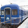 下吉田駅で展示保存されているスハネフ14 20。「電車まつり」では作業車のけん引によって動かす乗車体験会が行われる。