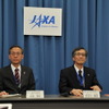 JAXAより、有人宇宙ミッション本部 宇宙飛行士運用技術部山本雅文部長と長谷川義幸理事が登壇。