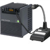 スピーカー付き電源・KBS-1とスタンドマイクロフォン・KMC-53（いずれもオプション）