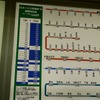 基本的にはICカードを利用した方が切符より安くなるが、JR東日本ではICカードが安くなる区間と切符の方が安くなる区間が混在する。JR駅の運賃案内板の対照表では、切符とICカードのどちらが安くなるか、色を使って示していた。